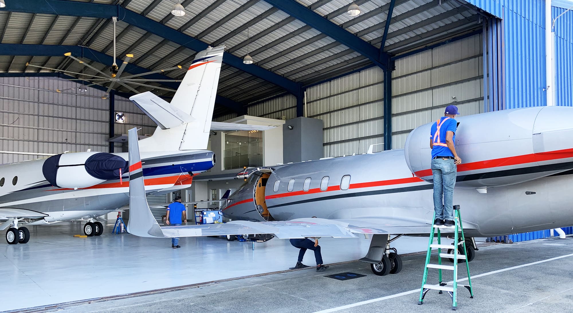 AMS hangar facility interior